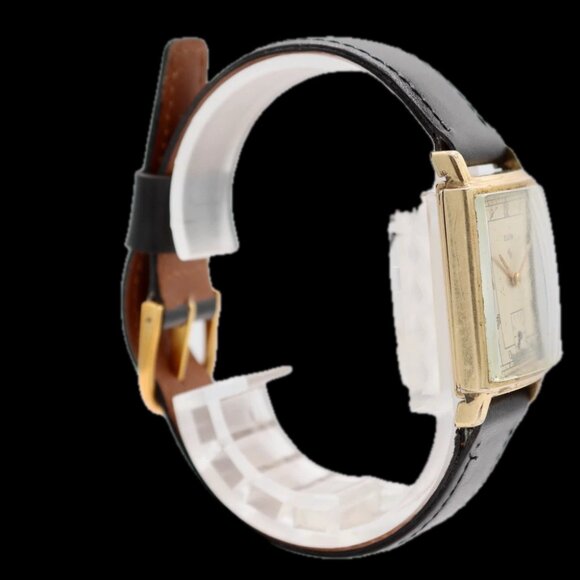 Vintage Elgin Rectangular Dress Men's Mechanical Wristwatch 623 USA 10k GF - Picture 2 of 5